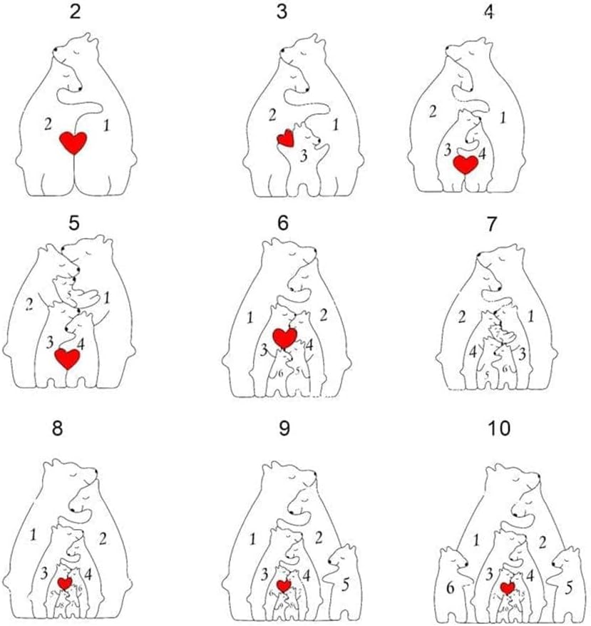 Pflegehinweise für Bärenfamilie-Holzpuzzle